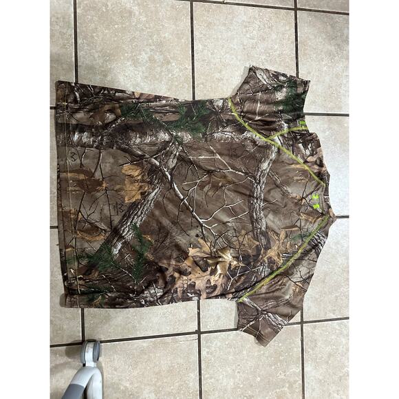 Under Armour Shirt Mens X-LARGE Camo Stretch Performance Heat Gear Hunting - Picture 5 of 6
